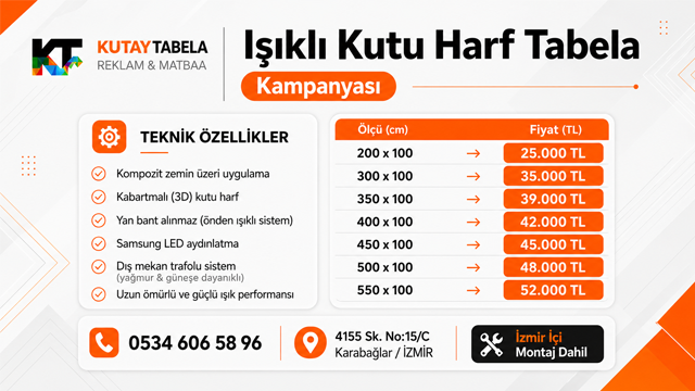 Işıklı Kutu Harf kampanyası